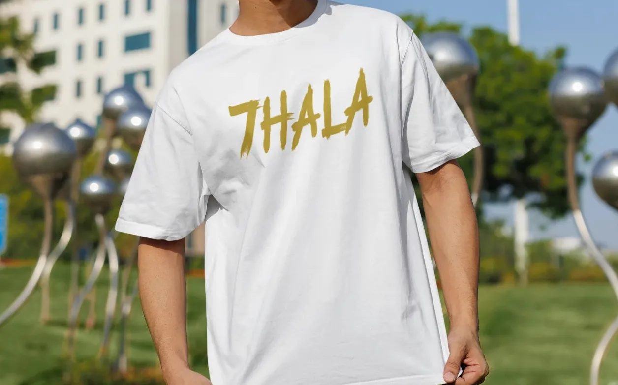 7HALA M.S Dhoni Thala Oversized T-Shirt