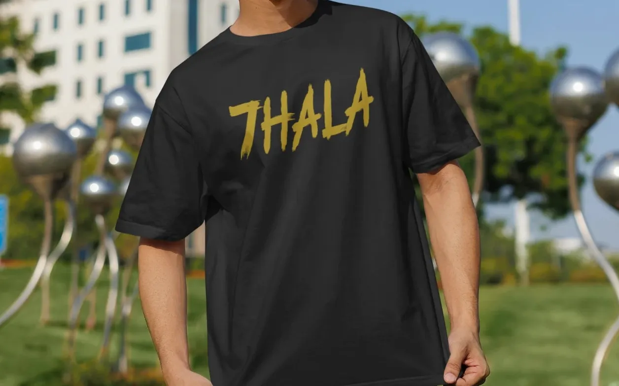 7HALA M.S Dhoni Thala Oversized T-Shirt