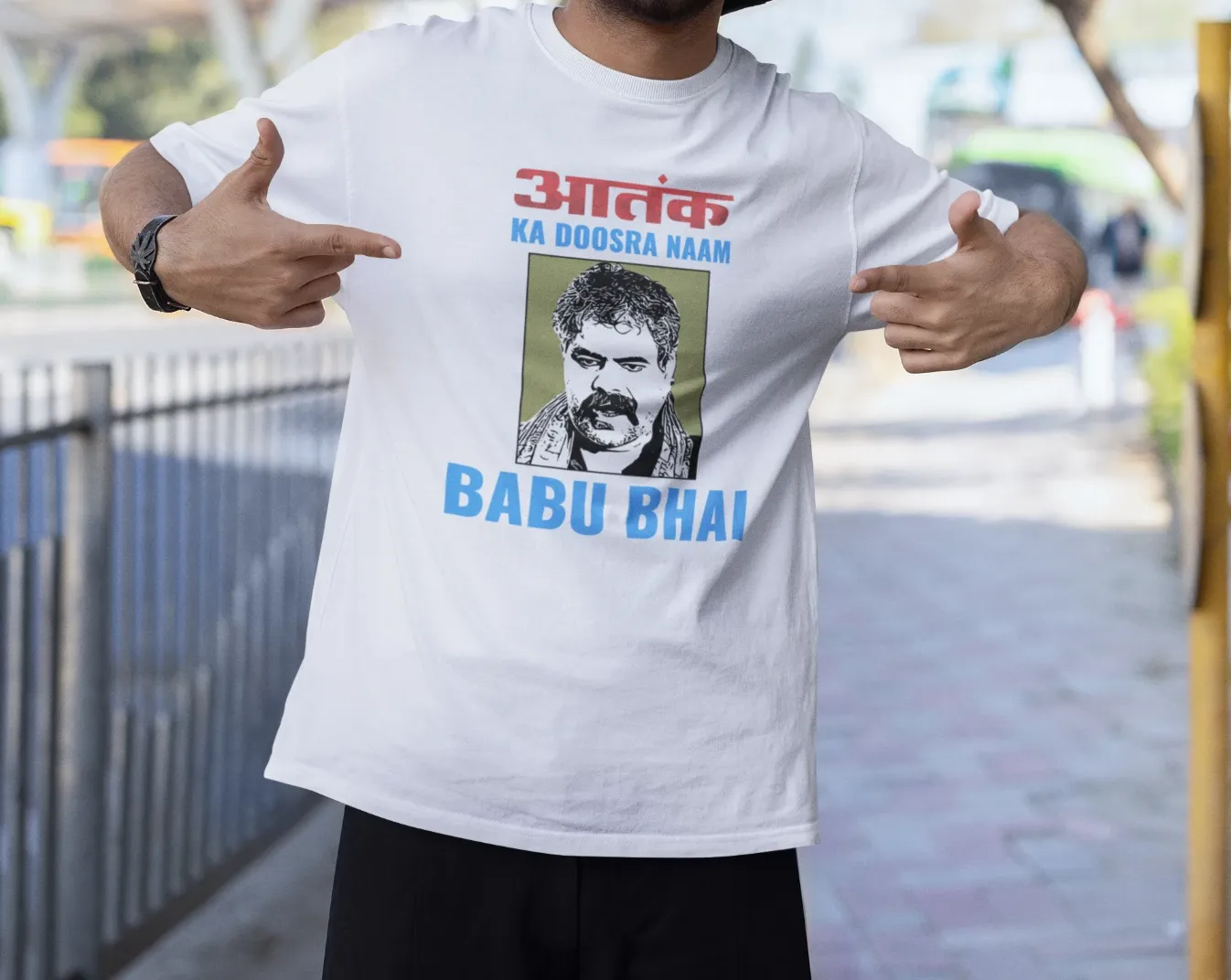 Aatank ka doosra naam Babu Bhai Oversized T-Shirt