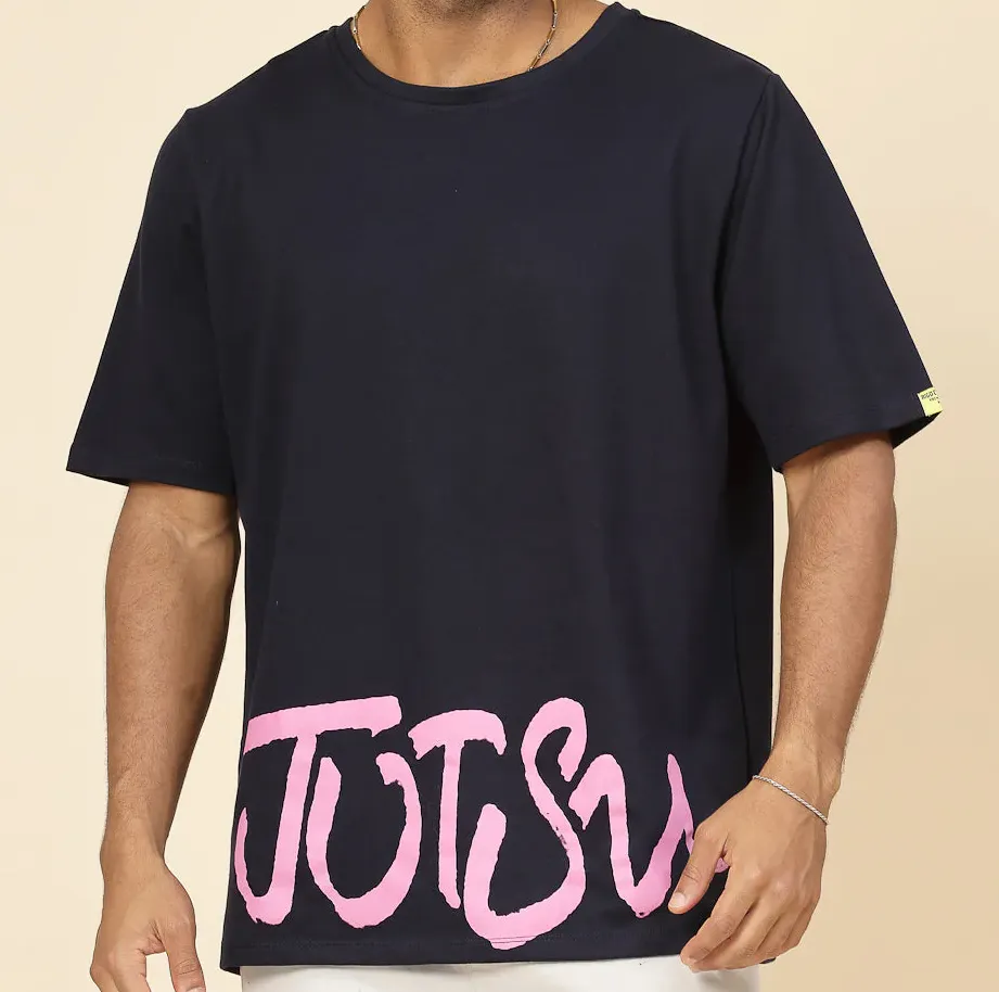 Anime Enchantment Oversized Navy Tee