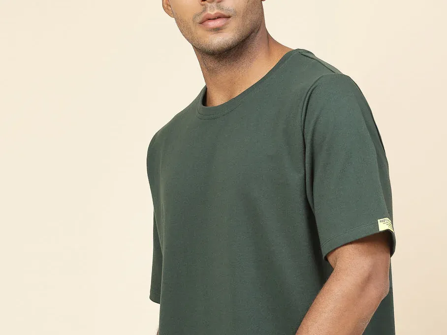 Anime Enchantment Oversized Olive Green Tee