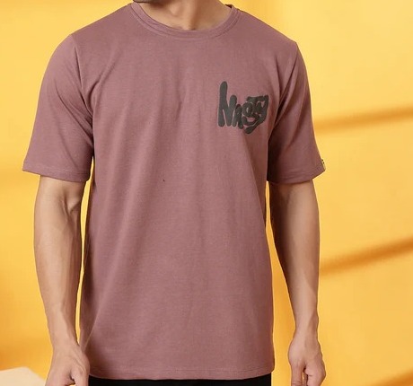Back Puff Print Mauve T-Shirt