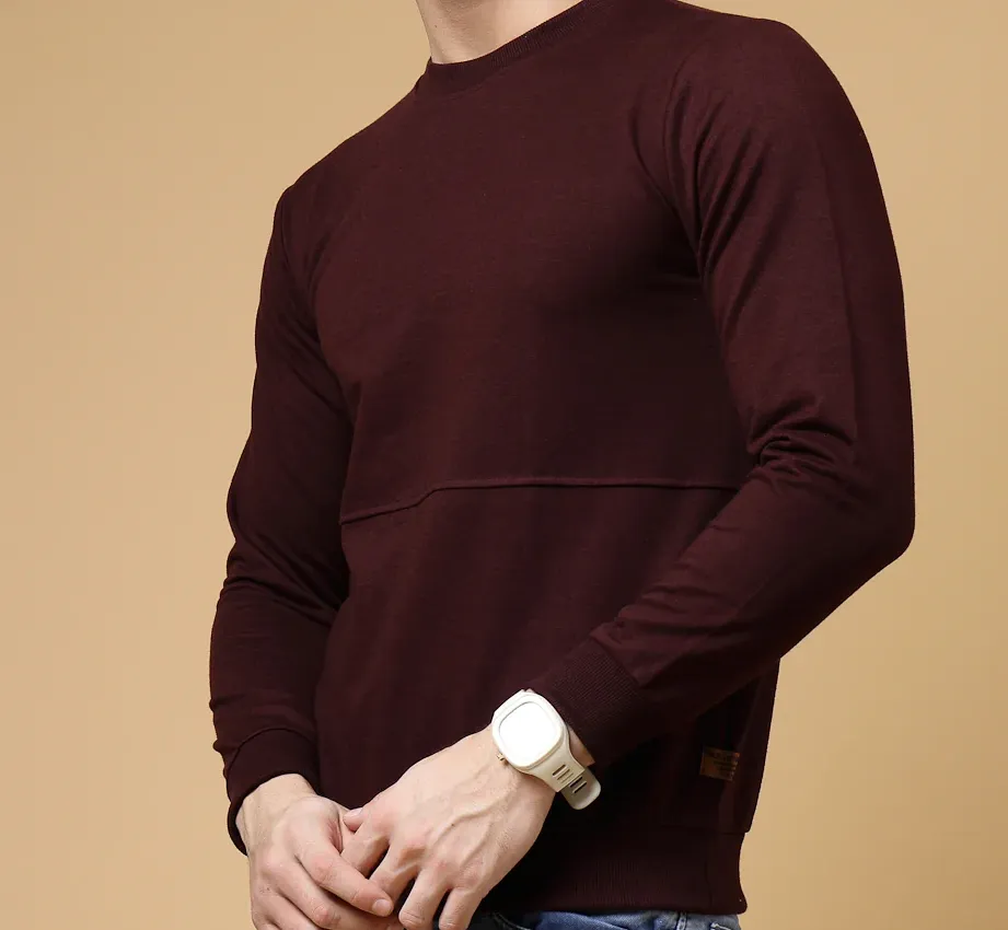 Basic Terry Wine Sweatshirt