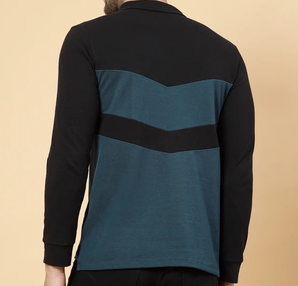 Block Tone Polo Teal T-shirt