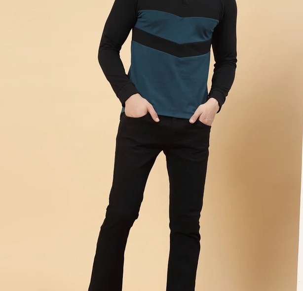 Block Tone Polo Teal T-shirt