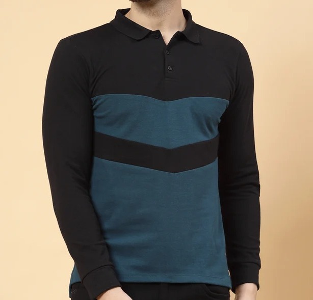 Block Tone Polo Teal T-shirt