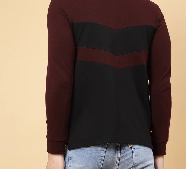 Block Tone Polo Wine T-shirt