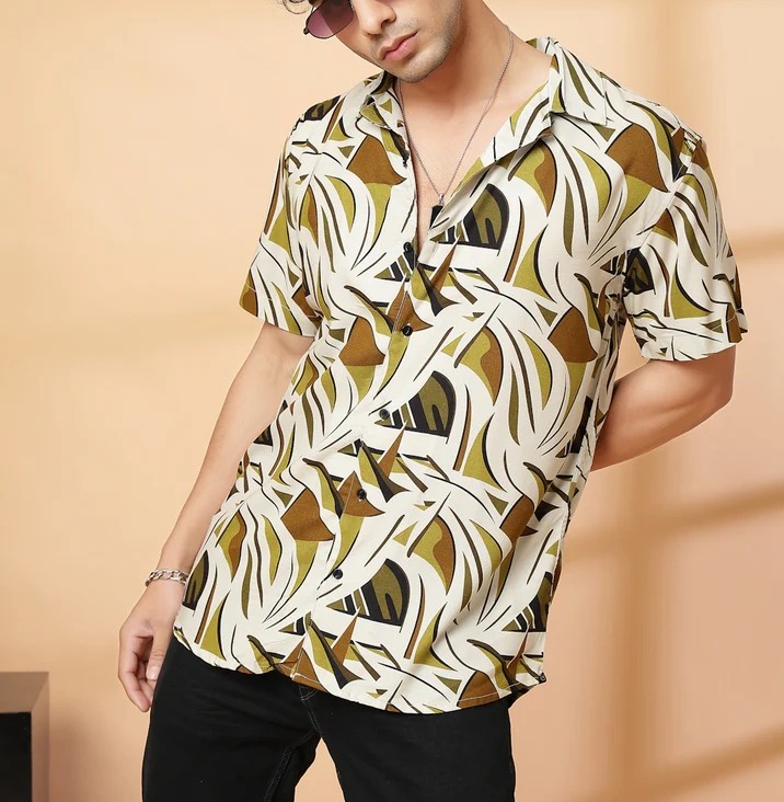 Bold Abstract Pattern Multicolor Shirt