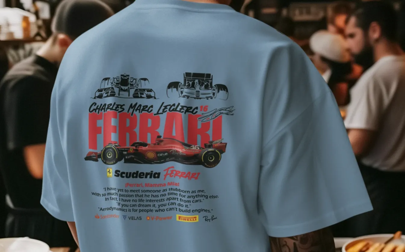 Charles Leclerc Ferrari Oversized T-Shirt