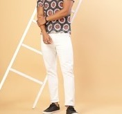 Cotton Crochet Botanical Polo Slim Fit Rust Shirt