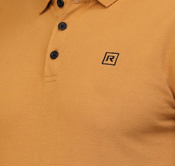 Cotton Solid Half Sleeves Polo Brown T-Shirt