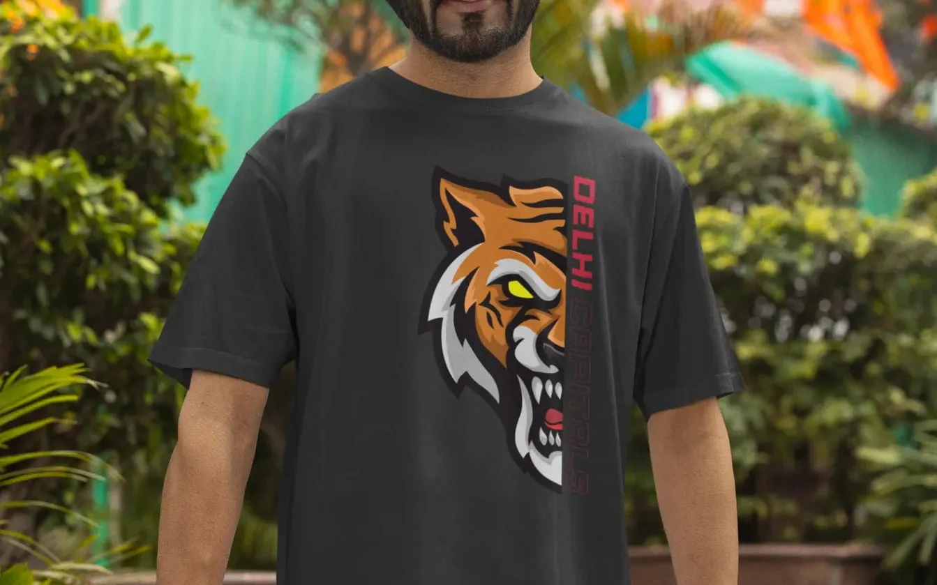 Delhi Capitals Lion Oversized T-Shirt