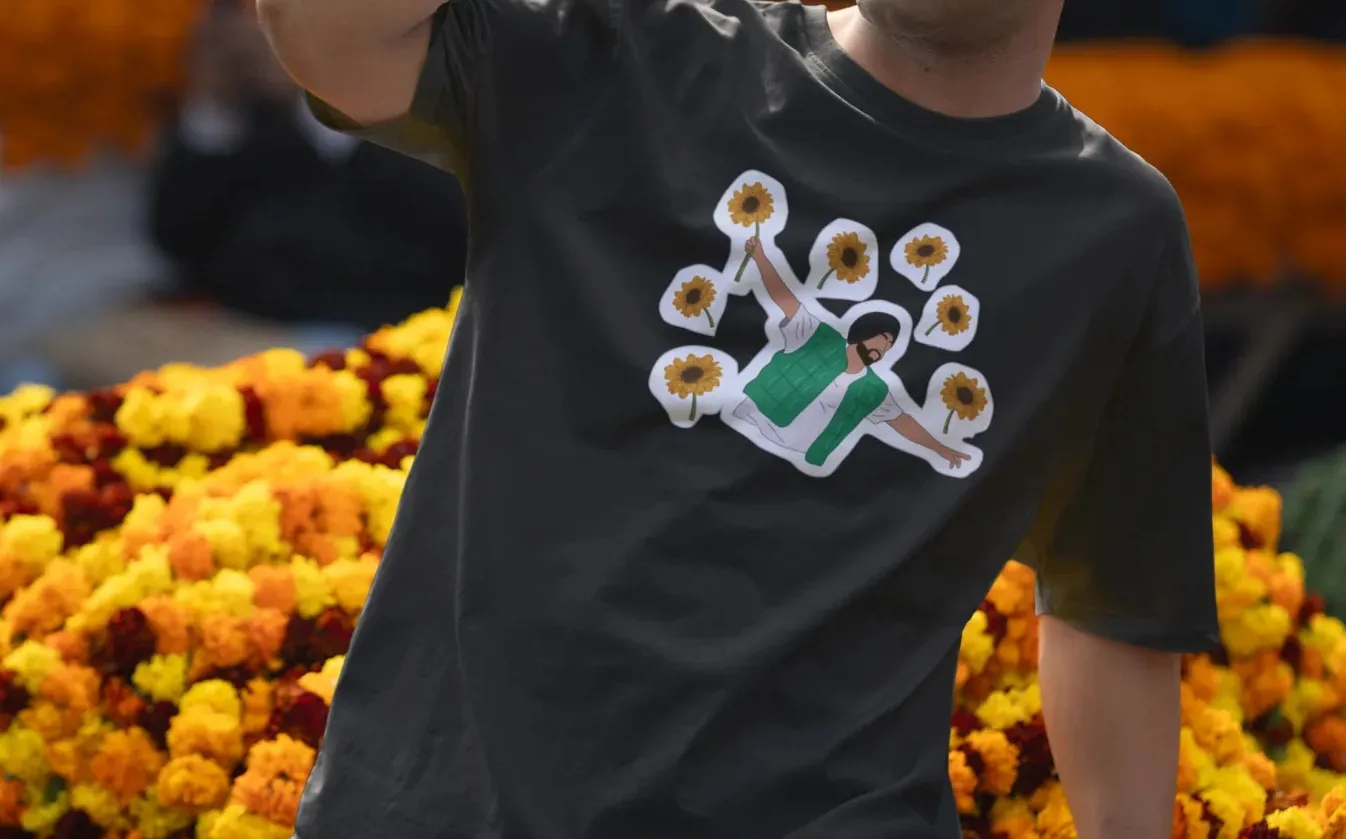 Diljit Dosanjh Flowers Oversized T-Shirt