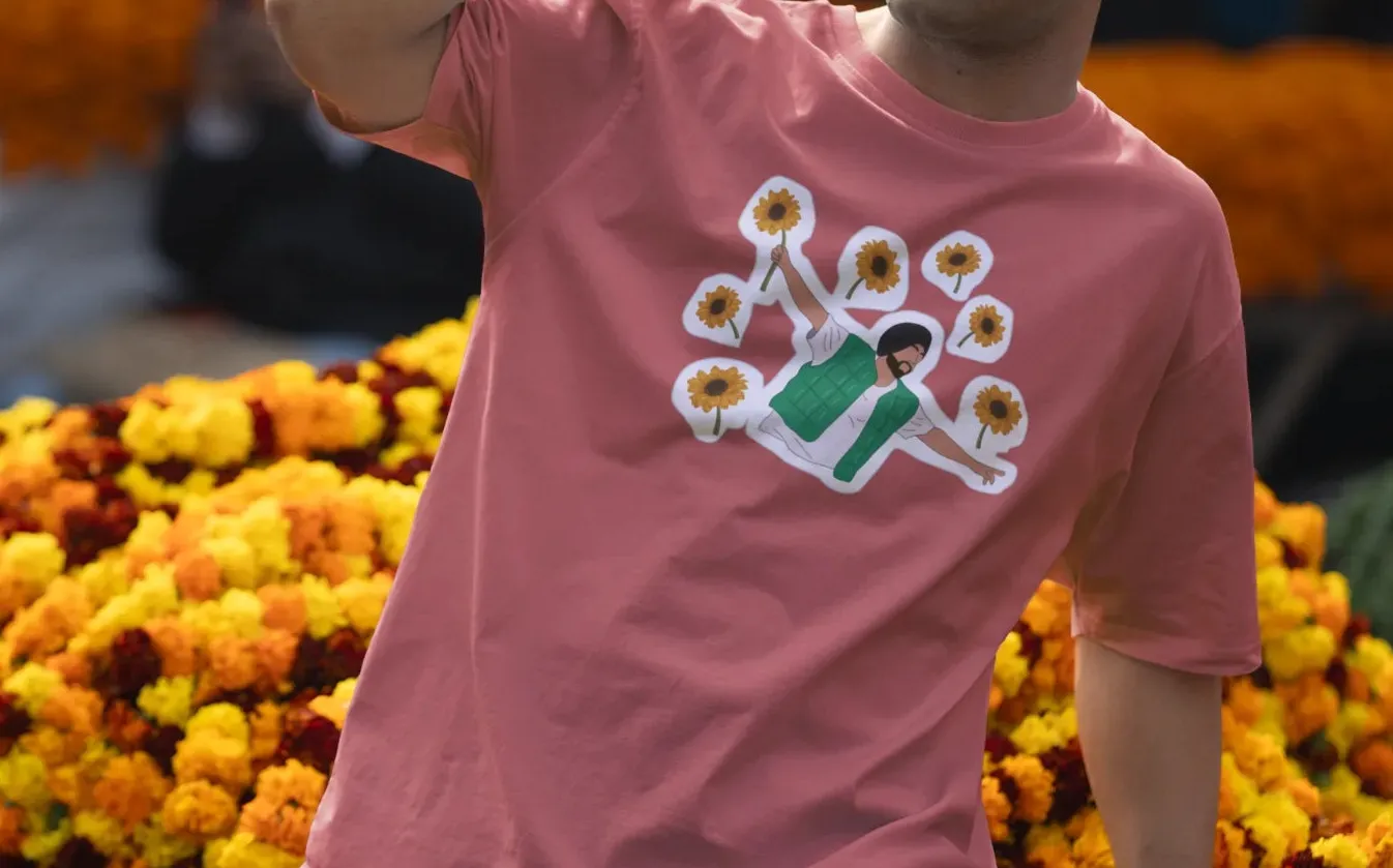 Diljit Dosanjh Flowers Oversized T-Shirt
