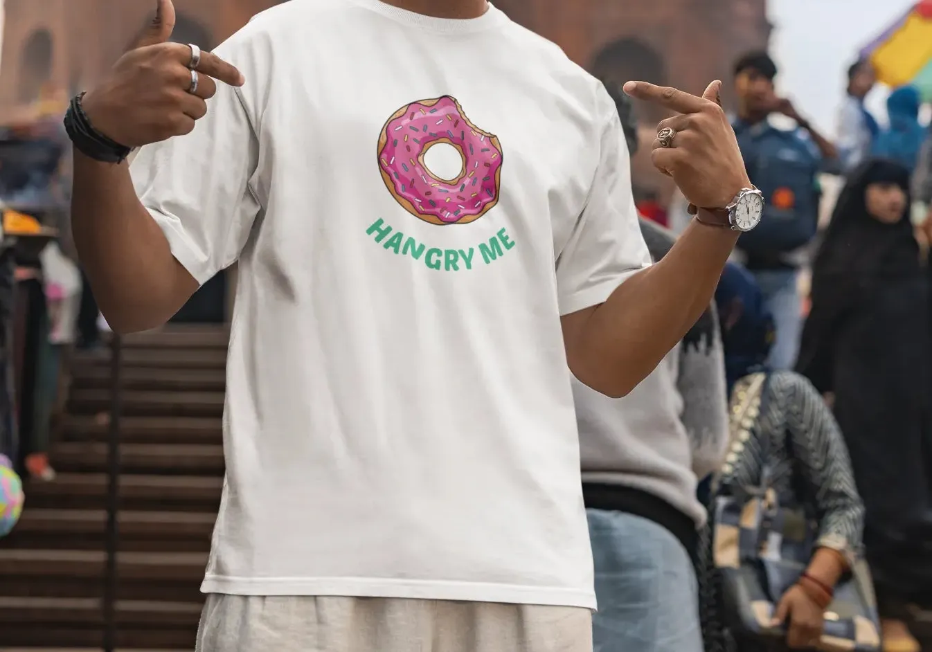 Do nut Hangry Me Oversized T-Shirt
