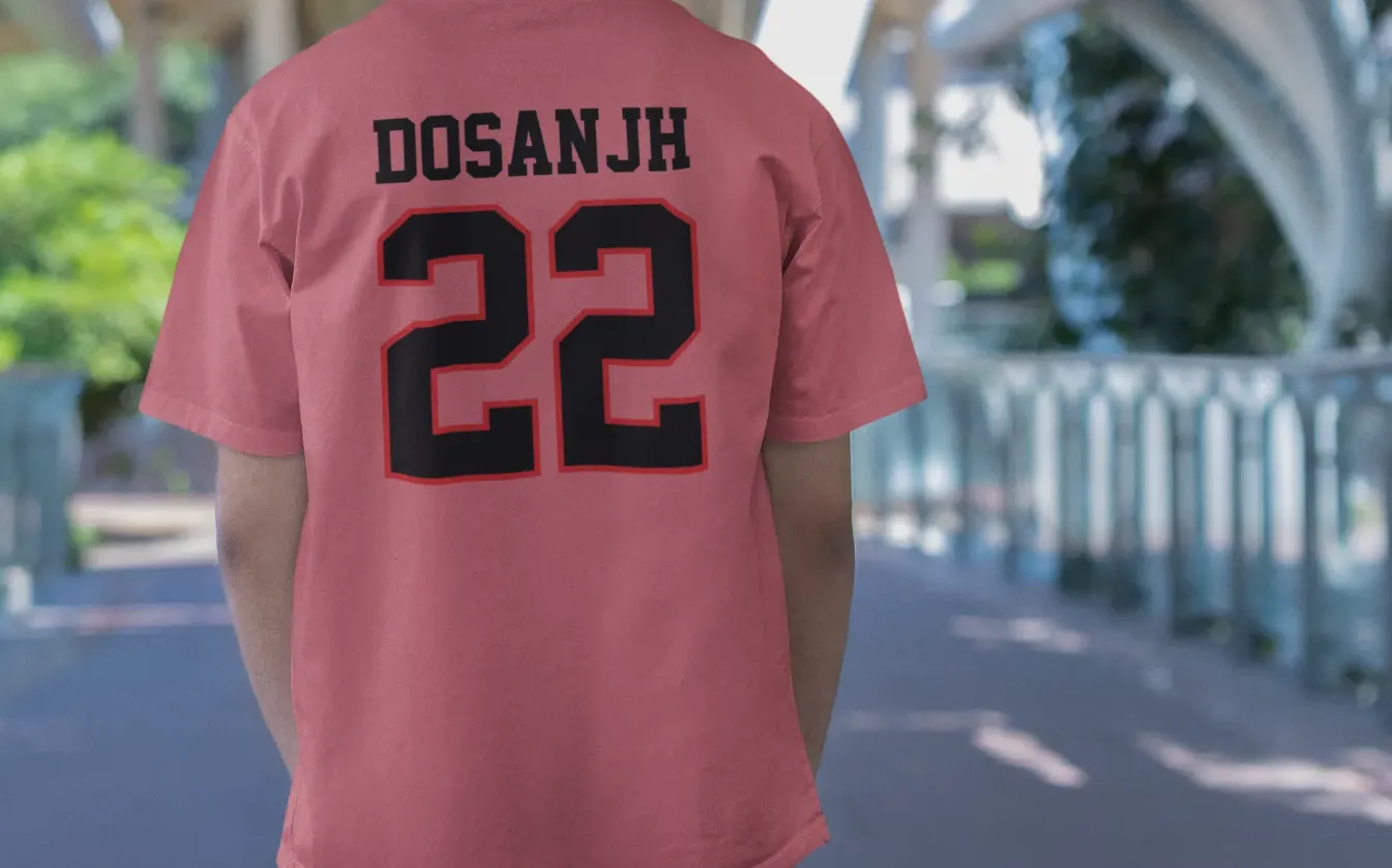 Dosanjh 22 Back Print Oversized T-Shirt