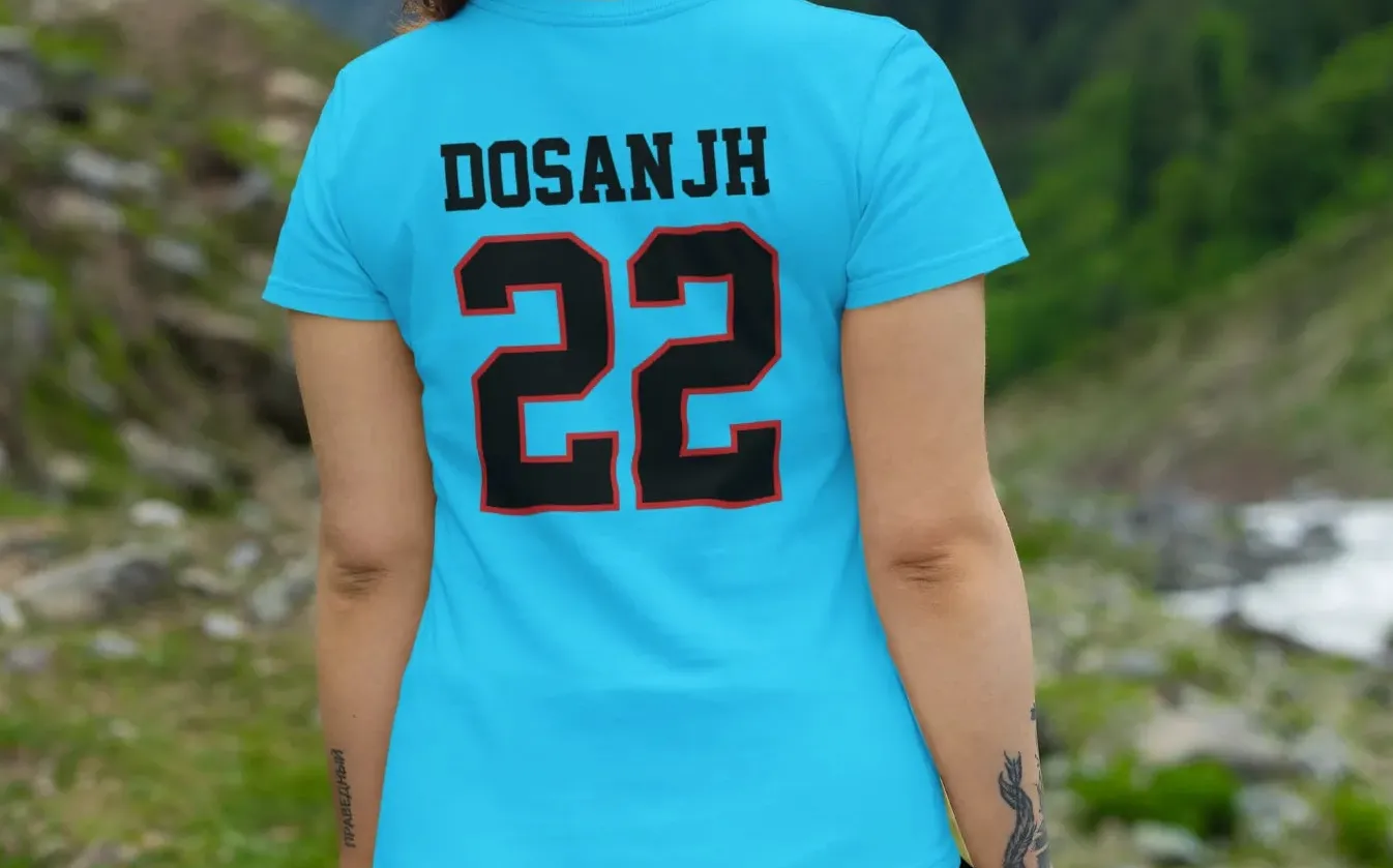 Dosanjh 22 Back Print T-Shirt