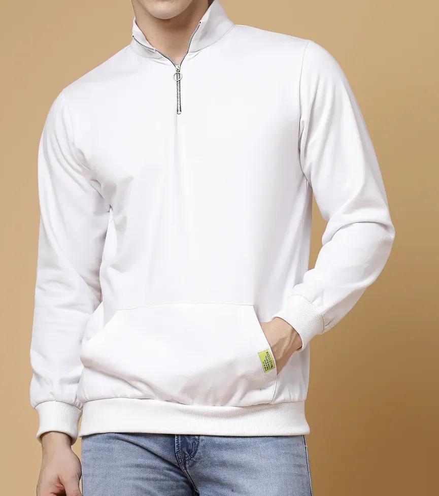 Euphoria Puff Printed White Sweatshirt