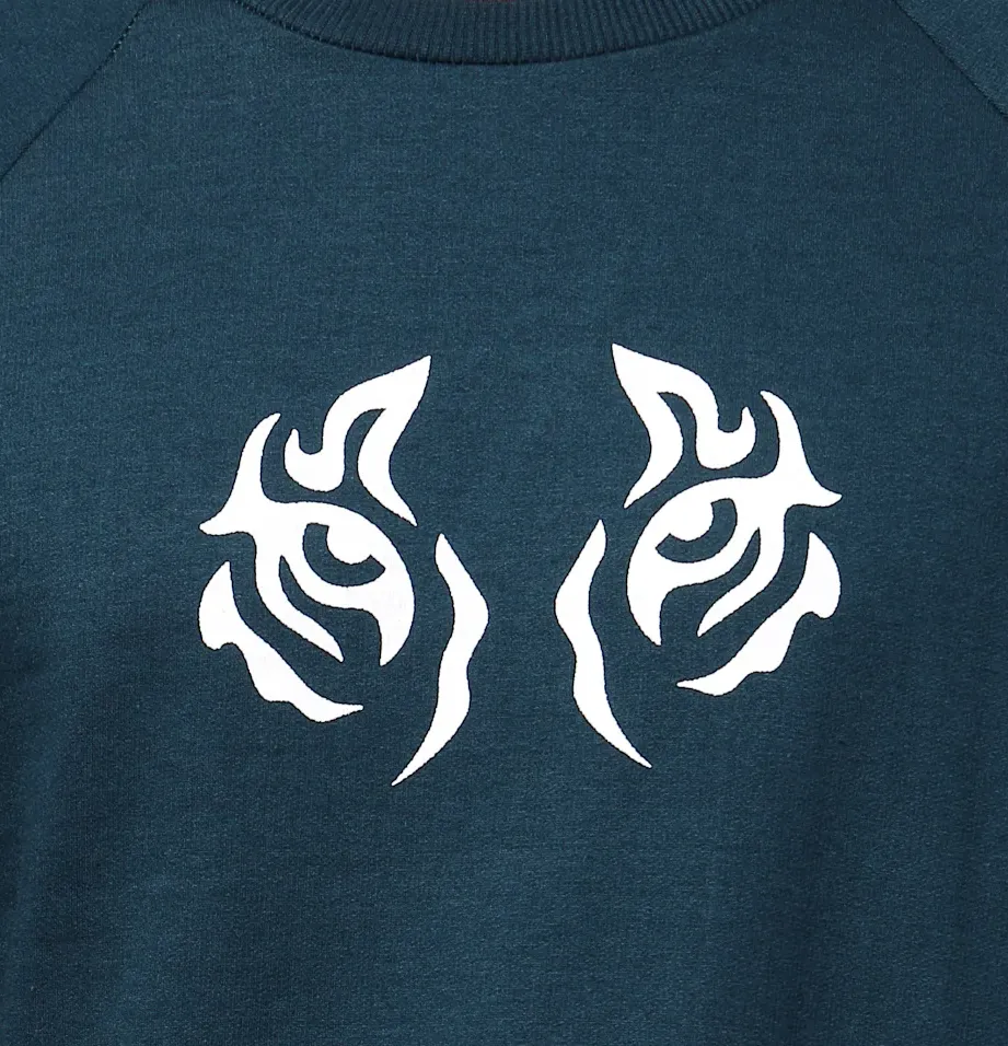 Fierce Oversized Fleece Teal Sweatshirt