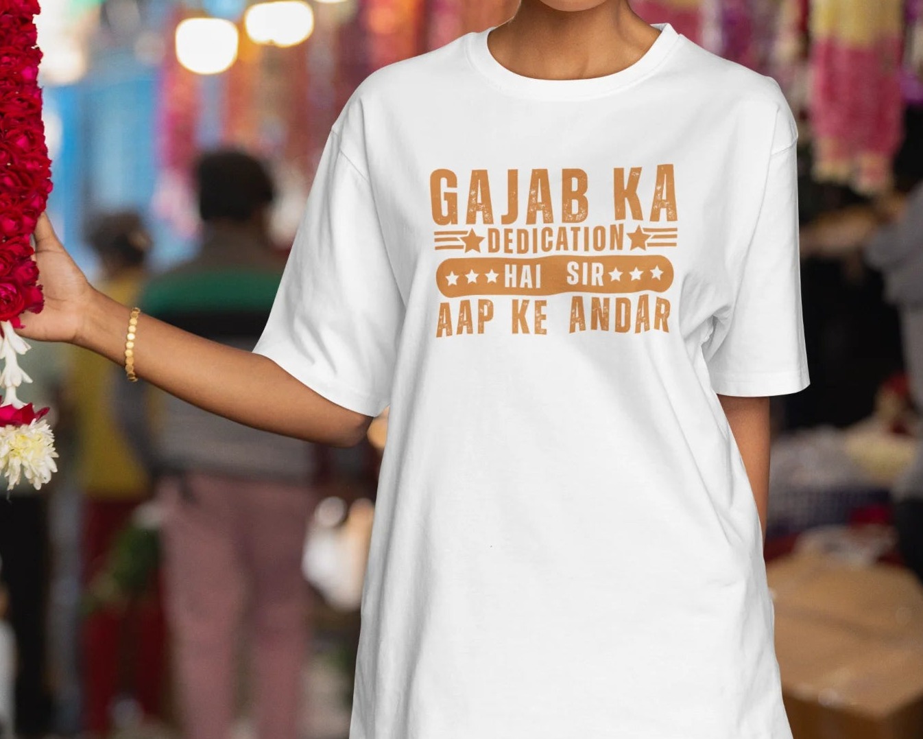Gajab ka dedication hai sir aap ke andar Oversized T-Shirt