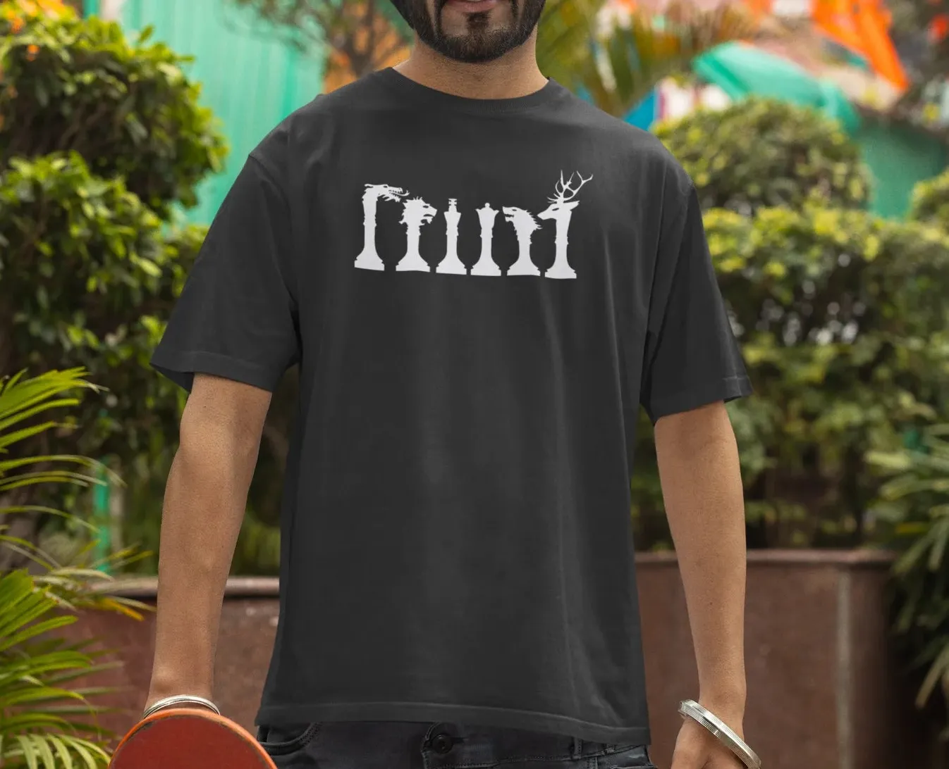 Game of Thrones Chess Houses Oversized T-Shirt