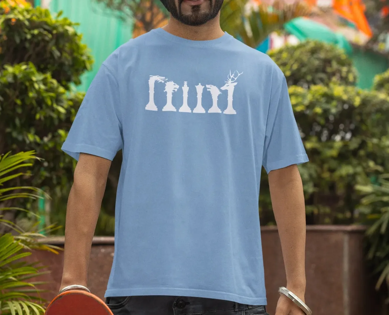Game of Thrones Chess Houses Oversized T-Shirt
