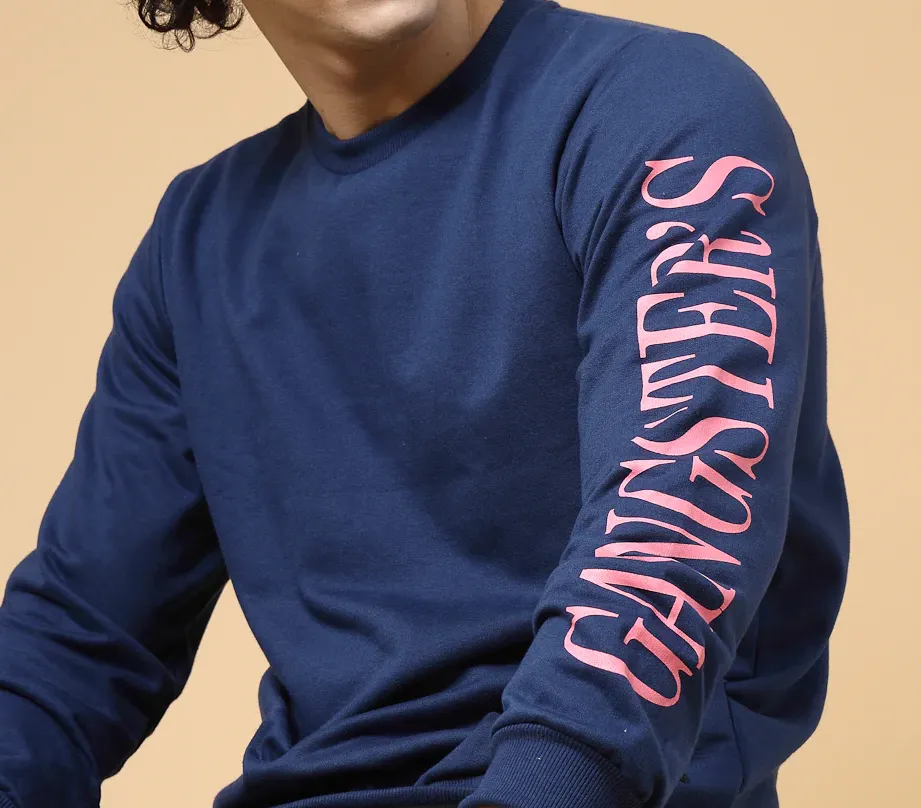 Gangster Paradise Oversized Ink Blue Sweatshirt