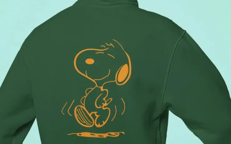 Happy Dog Snoopy Back Print Hoodie