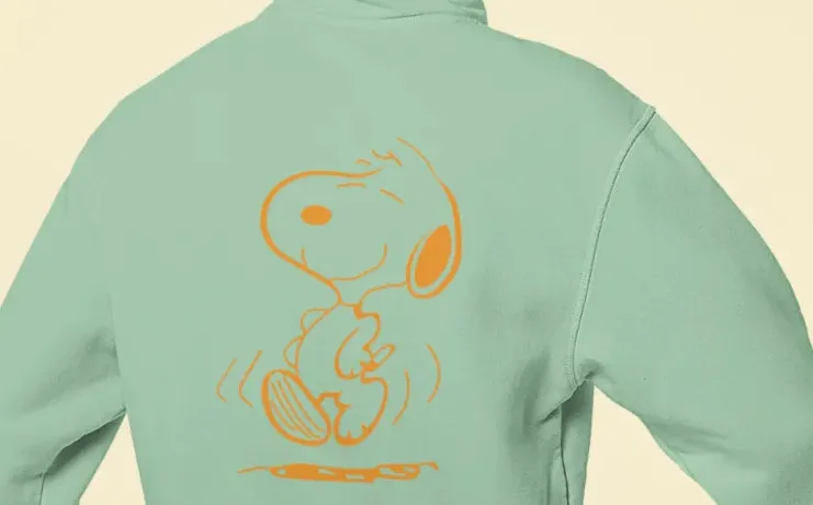 Happy Dog Snoopy Back Print Hoodie
