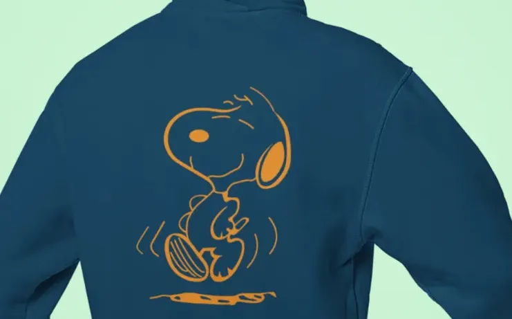 Happy Dog Snoopy Back Print Hoodie