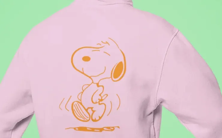 Happy Dog Snoopy Back Print Hoodie