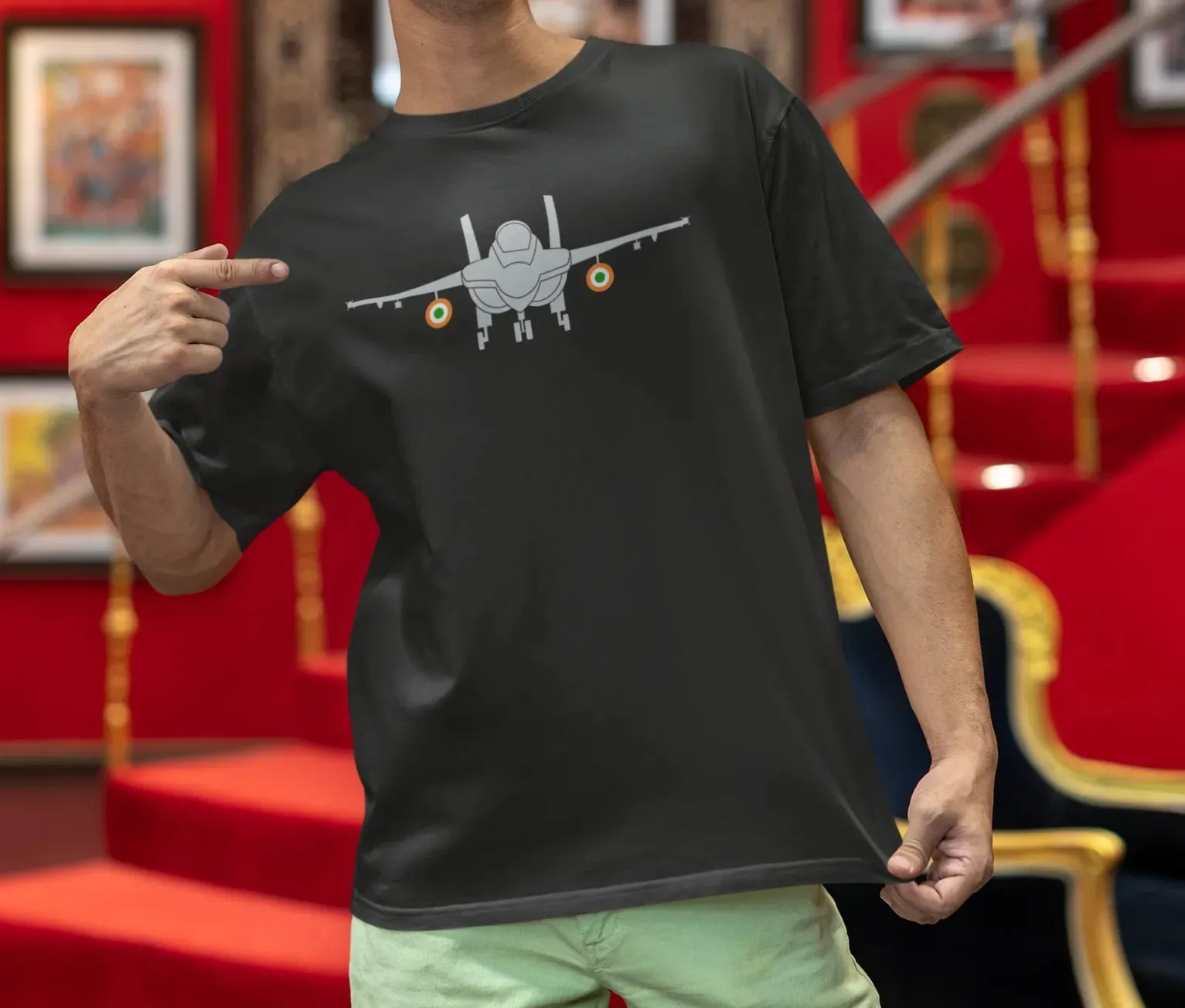 IAF Fighter Jet Oversized T-Shirt