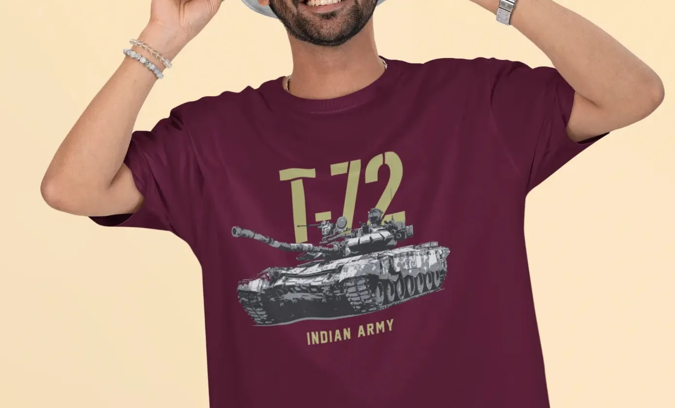 Indian Army T-72 Tank Oversized T-Shirt
