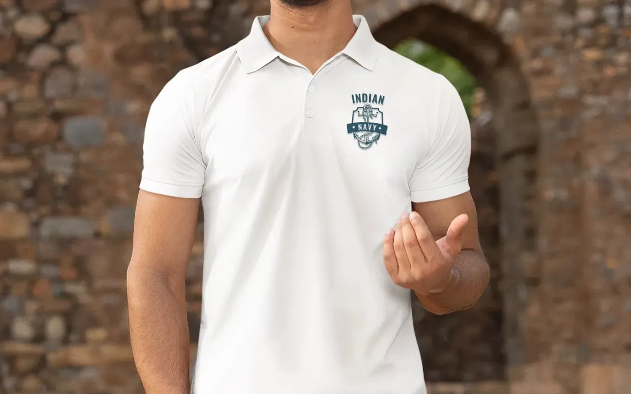 Indian Navy Anchor Polo T-Shirt