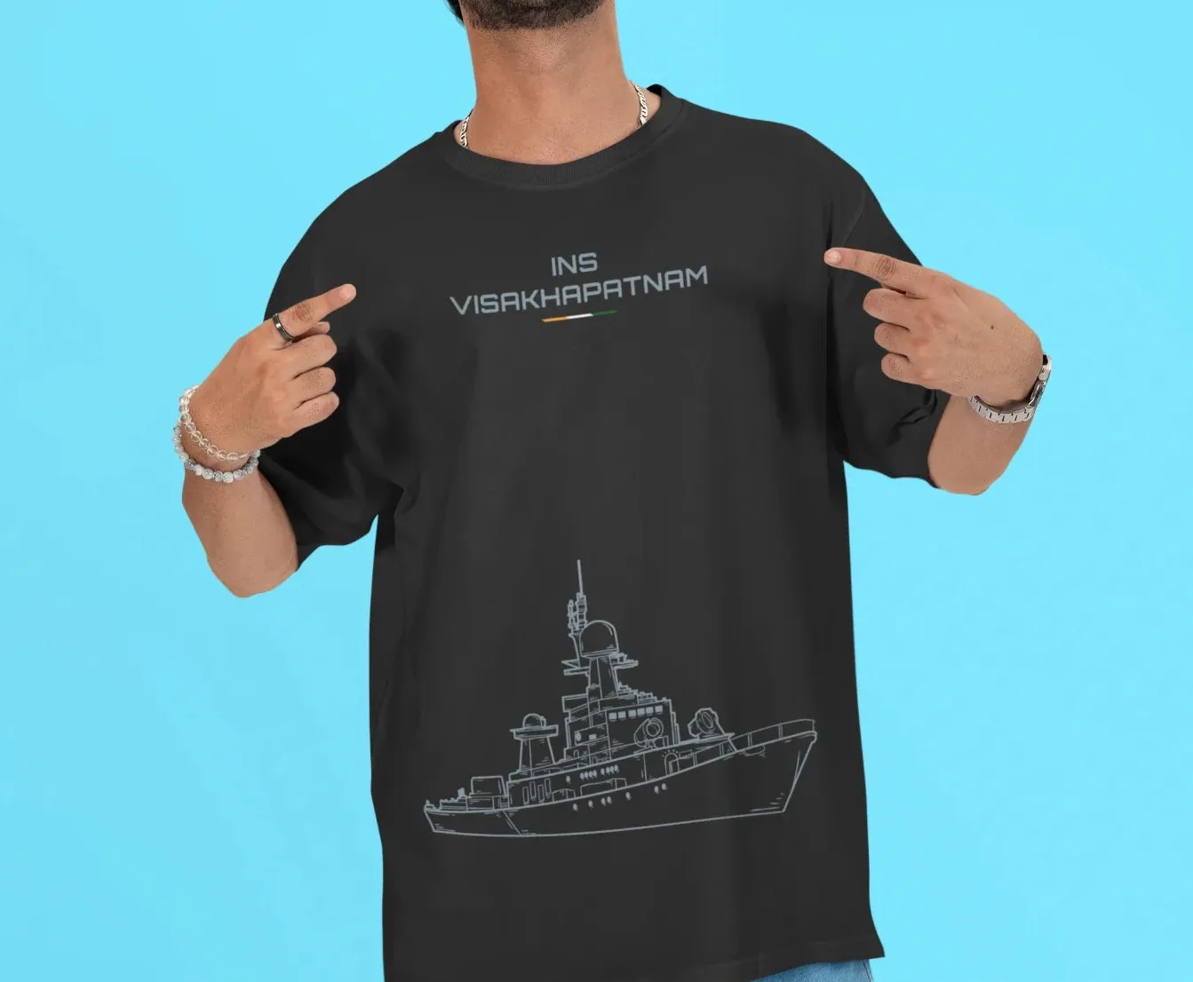 INS Visakhapatnam Oversized T-Shirt