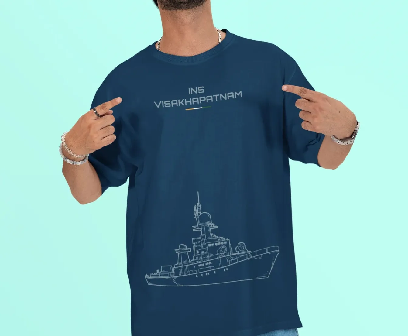INS Visakhapatnam Oversized T-Shirt