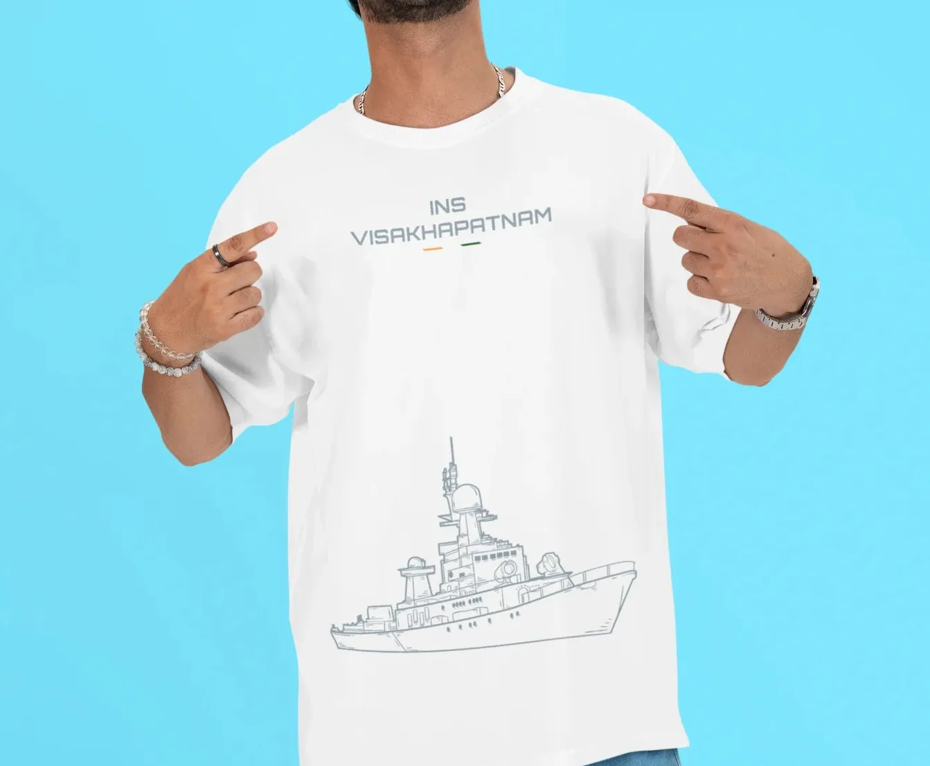 INS Visakhapatnam Oversized T-Shirt