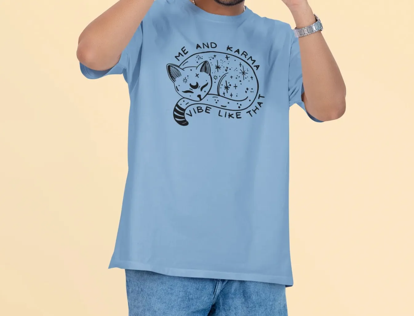 Me and karma vibe like that Oversized T-Shirt