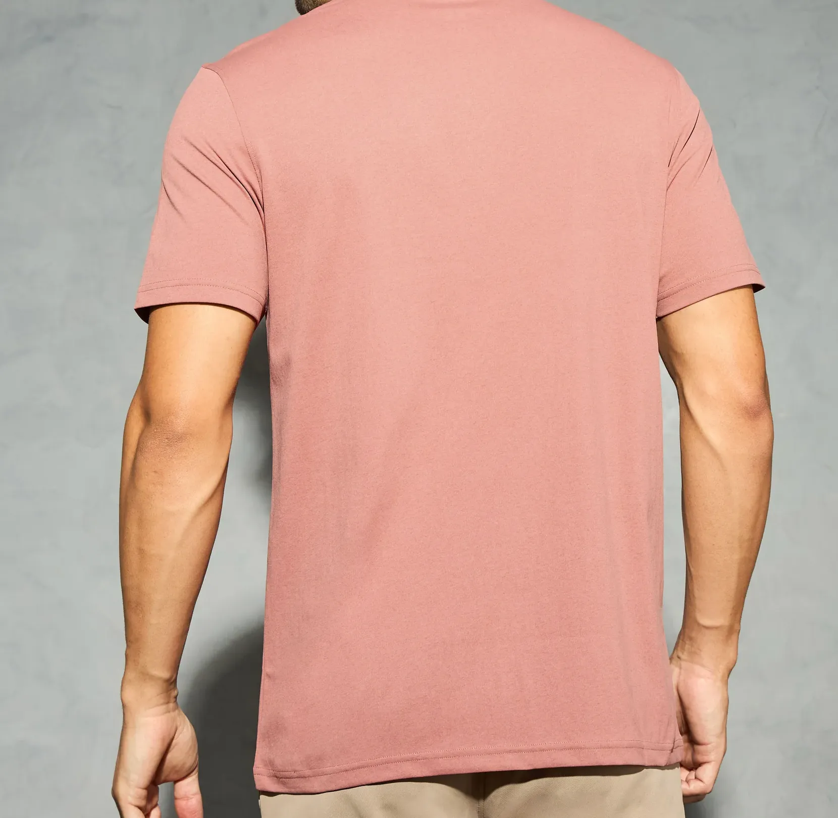 Men Solid Slim Fit Polo Dusty Red T-shirt