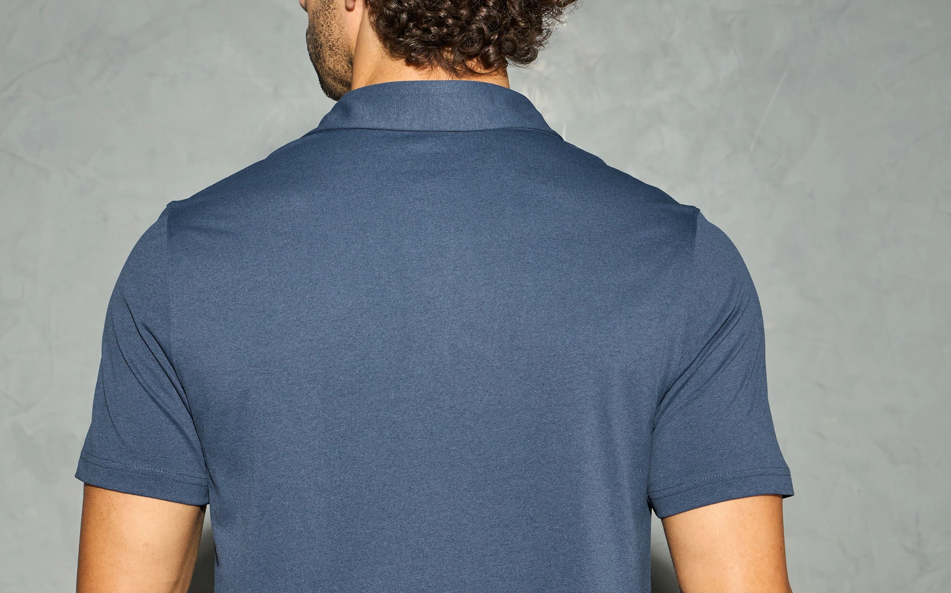 Men Solid Slim Fit Polo Light Navy T-shirt