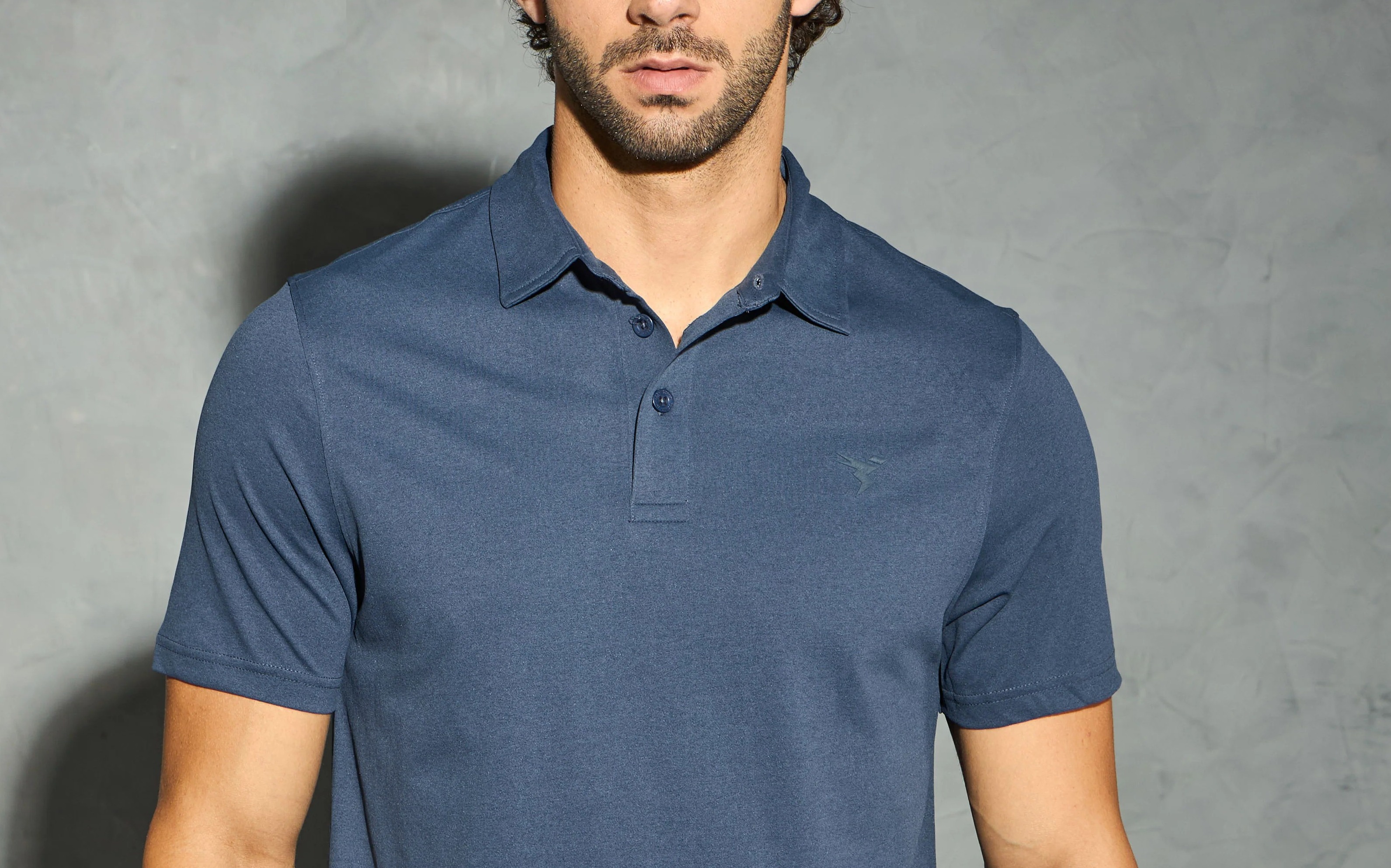 Men Solid Slim Fit Polo Light Navy T-shirt