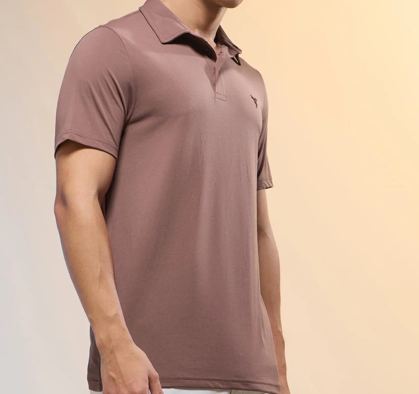 Men Solid Slim Fit Polo Ox Blood Red T-shirt