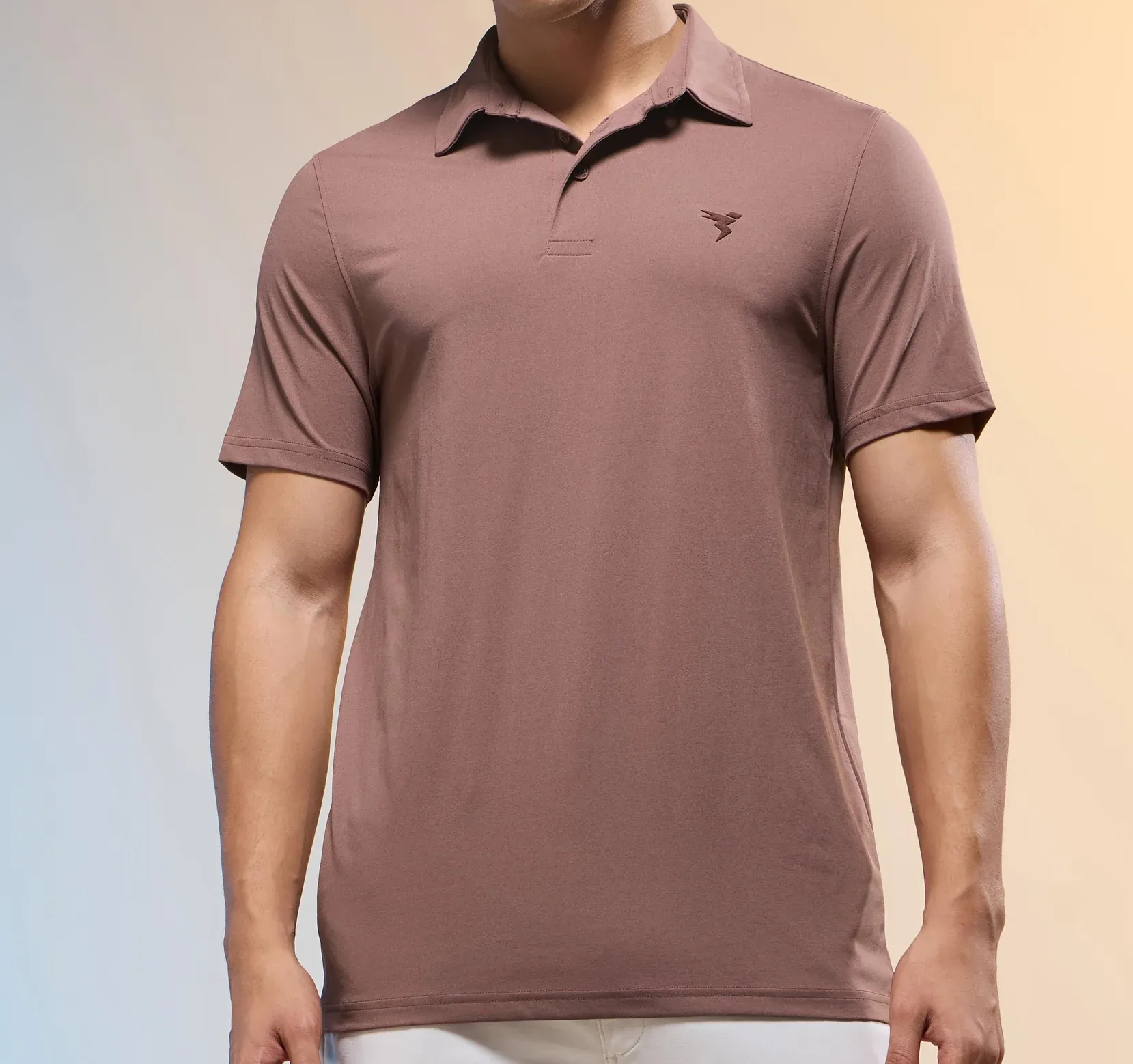Men Solid Slim Fit Polo Ox Blood Red T-shirt