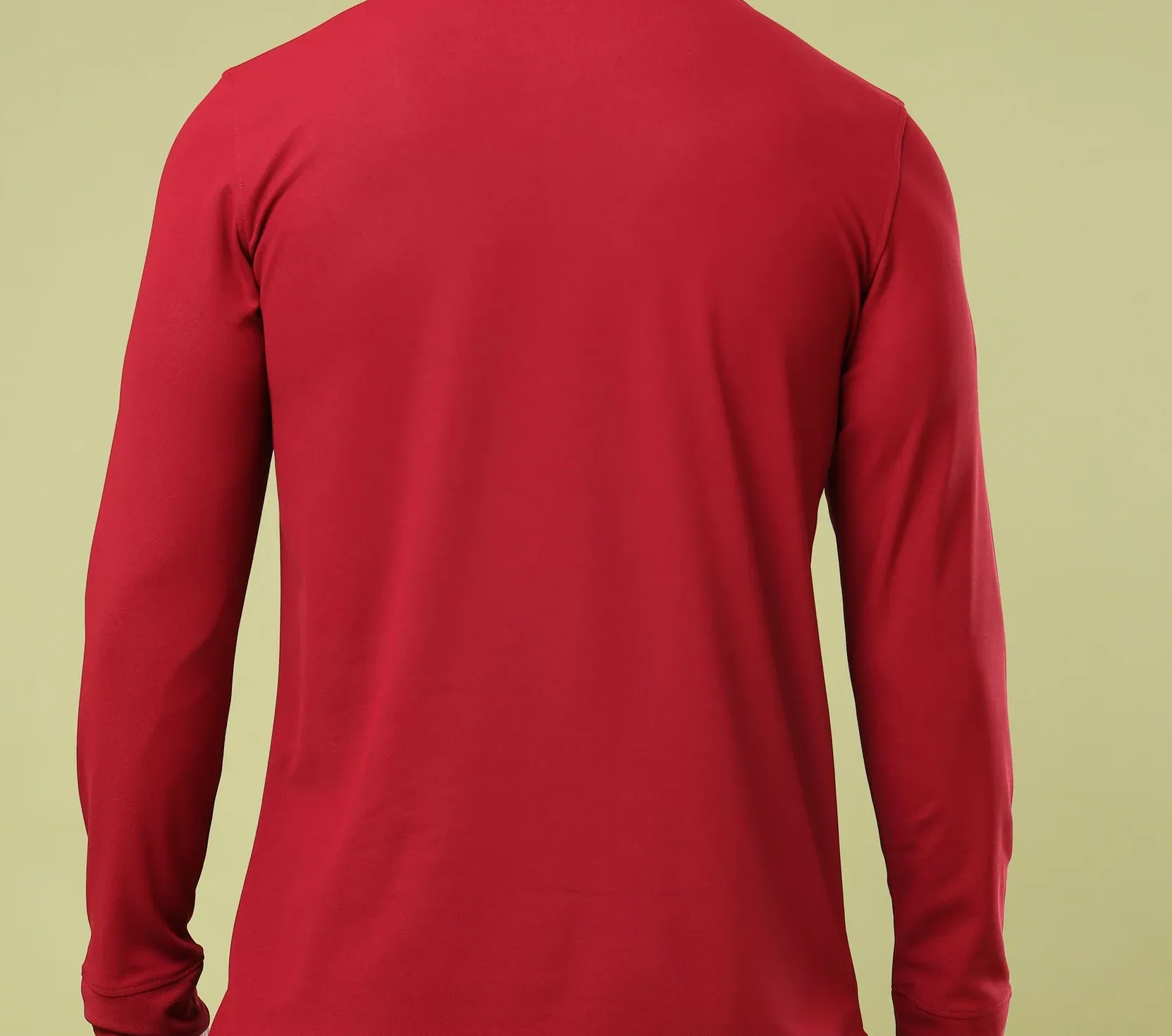 Men Solid Slim Fit Polo Sports Berry Red T-shirt