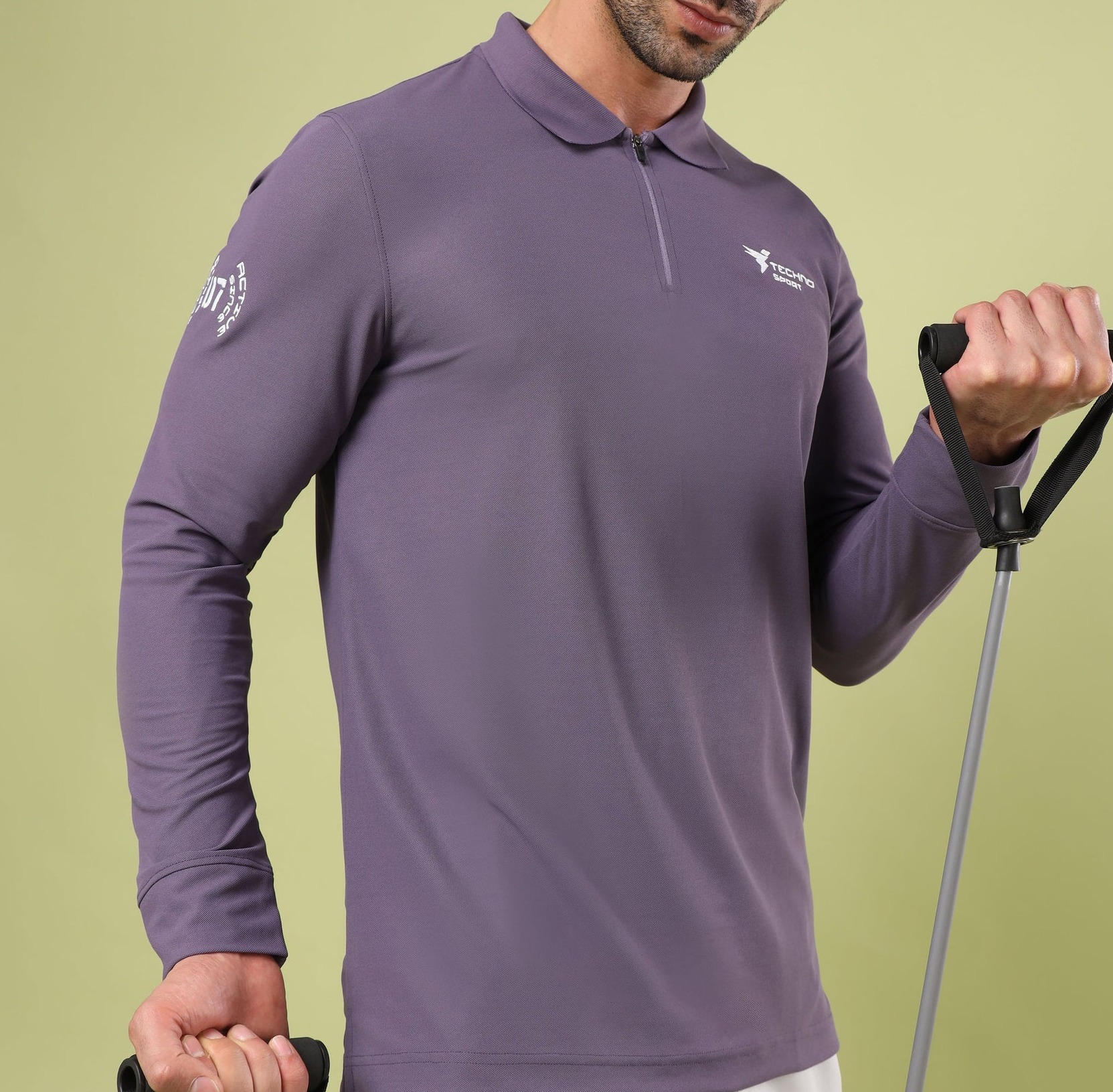 Men Solid Slim Fit Polo Sports Grape Vine T-shirt