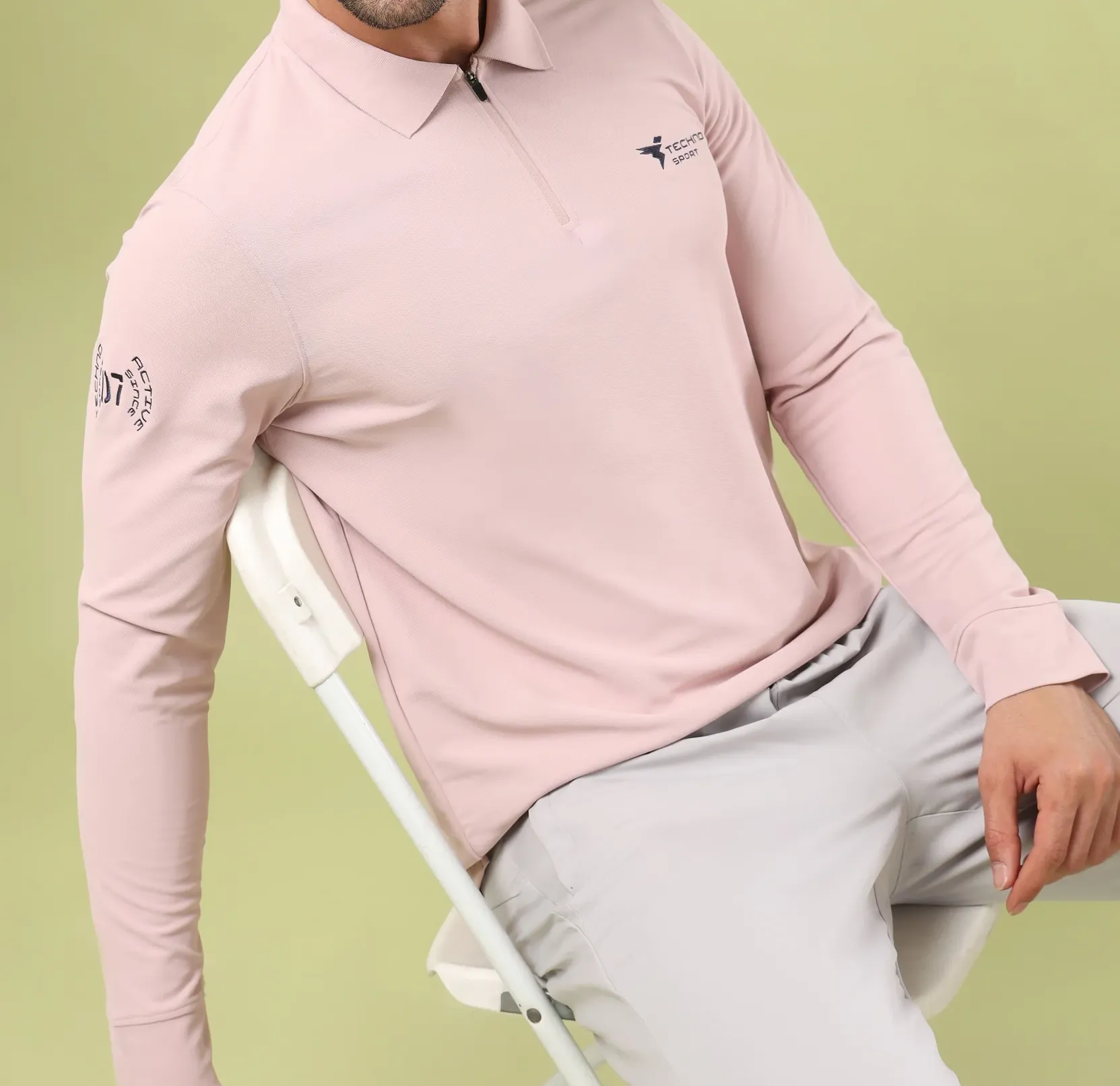 Men Solid Slim Fit Polo Sports Onion T-shirt
