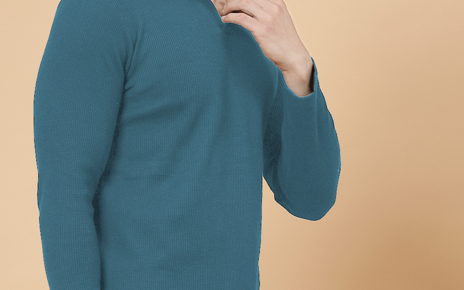 Mens Light Purple Waffle  T-Shirt