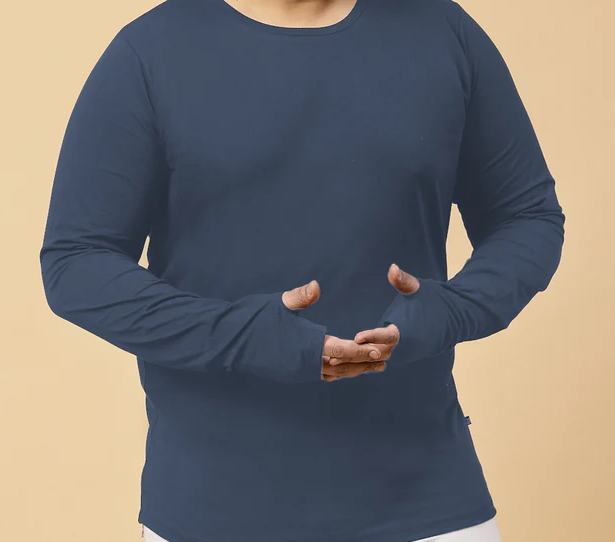 Mens Solid Cotton Jersey Tee