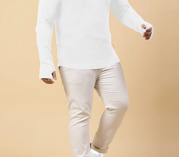 Mens Solid Cotton Jersey Tee