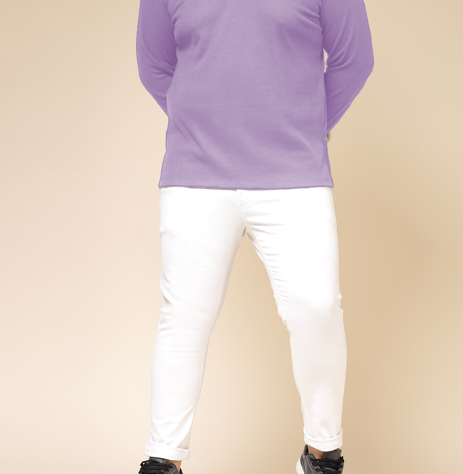 Mens Teal Waffle  T-Shirt